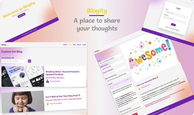 Blogity - An Awesome Blog Website Mockup