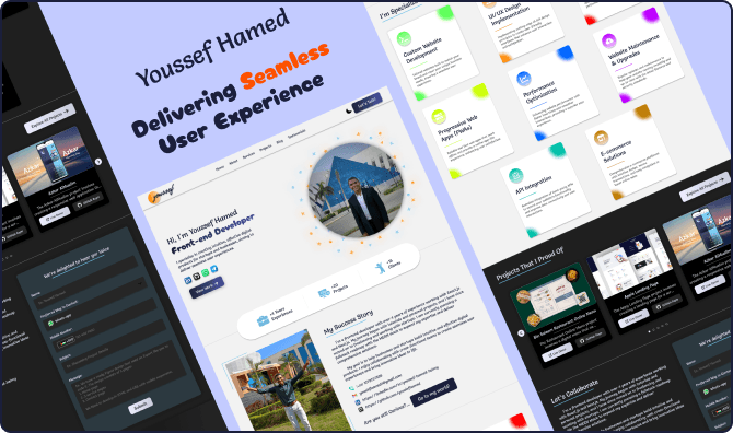 Yusuf Mahran's Portfolio Website Mockup