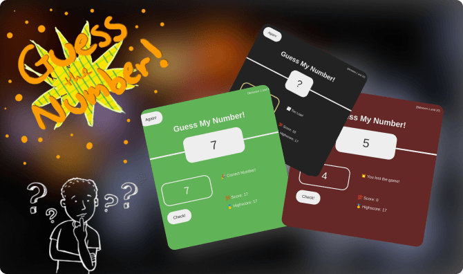 Guess My Number Game Mockup