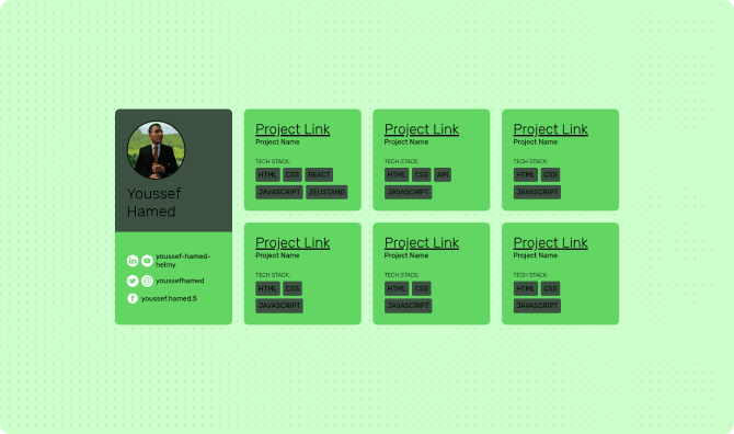 Projects Tracking Card UI Mockup
